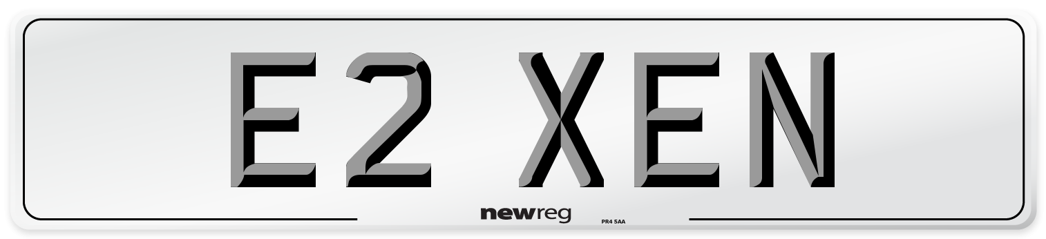 E2 XEN Number Plate from New Reg